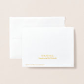 Dorée Carte Gold Foil (Derrière avec enveloppe)
