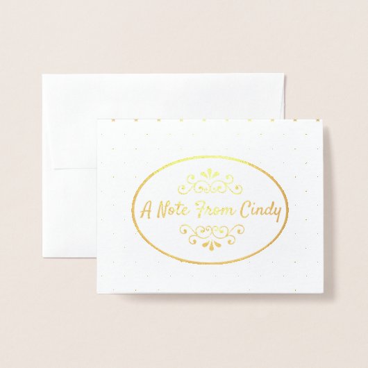 Dorée Carte Gold Foil (Devant avec enveloppe)