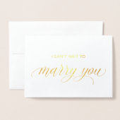 Dorée Carte Gold Foil | J'ai hâte de me réjouir de toi (Devant avec enveloppe)