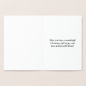 Dorée Carte Gold Foil "Joyeux Noël à mon neveu" (Intérieur)