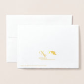 Dorée Carte Gold Foil Peace Dove (Derrière avec enveloppe)