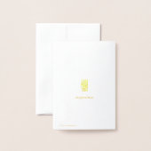 Dorée Carte Gold Rose Foil, Standard (5 pouces x 7 pouce (Derrière avec enveloppe)