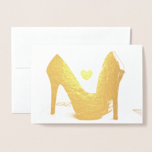 Dorée Carte HAMByWG Gold - talons (Devant avec enveloppe)