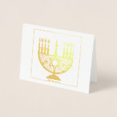 Dorée Carte HAPPY HANOUKKA Gold Foil (Devant)