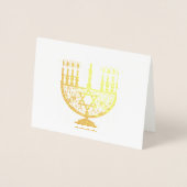 Dorée Carte HAPPY HANOUKKA Gold Foil (Devant)