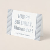 Dorée Carte "HEUREUX ANNIVERSAIRE" (Devant)