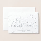 Dorée Carte Joyeuses Fêtes Silver Company (Devant avec enveloppe)