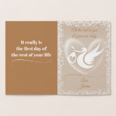 Dorée Carte joyeux anniversaire bébé avec feuille d'alum (Intérieur)