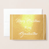 Dorée Carte "Joyeux Noël à ma grand-mère" (Devant avec enveloppe)