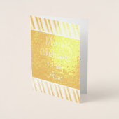 Dorée Carte "Joyeux Noël à ma tante" (Devant)