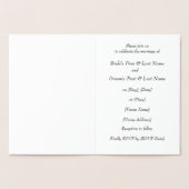 Dorée Carte Mariage Foil personnalisée (Intérieur)