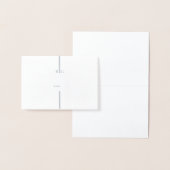 Dorée Carte Mariage Véritable Argent Foil (Affichage)
