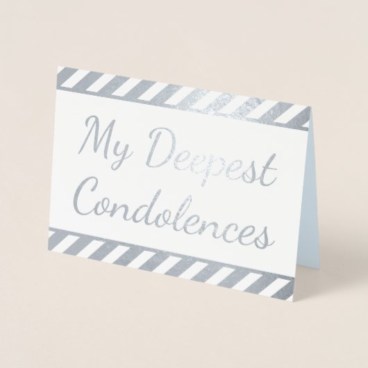 Dorée Carte "Mes condoléances les plus profondes" de bas (Devant)