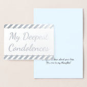 Dorée Carte "Mes condoléances les plus profondes" de bas (Affichage)