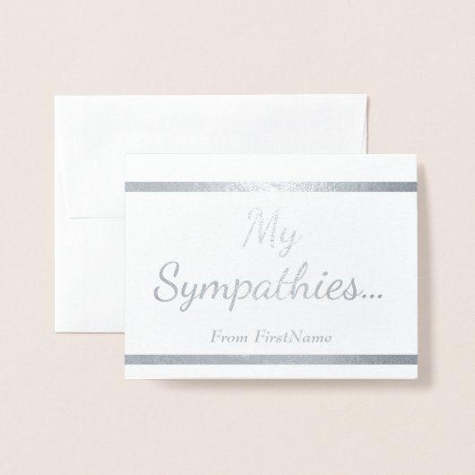 Dorée Carte "Mes Sympathies..." (Devant avec enveloppe)