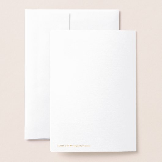 Dorée Carte métallisée (Derrière avec enveloppe)