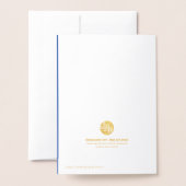 Dorée Carte métallisée de la Sainte Nuit (Derrière avec enveloppe)