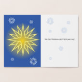 Dorée Carte métallisée de la Sainte Nuit (Intérieur)