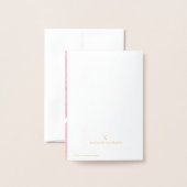 Dorée Carte métallisée Mini (8,9 cm x 12,7 cm) (Derrière avec enveloppe)