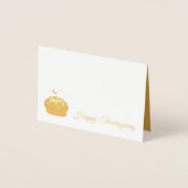 Dorée Carte Mini - Feuille d'Or - Action de Grâce (Devant)
