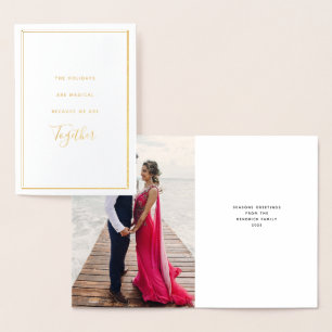Dorée Carte miniature Gratitude Photo Holiday Gold