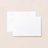 Dorée Carte Miniature-Or Feuille-Action de Grâce (Derrière avec enveloppe)