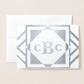 Dorée Carte monogramme HAMbyWG (Devant avec enveloppe)