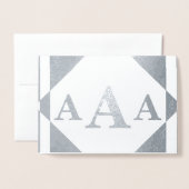 Dorée Carte monogramme HAMbyWG (Devant avec enveloppe)