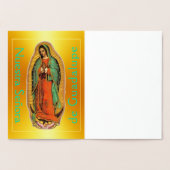 Dorée Carte Nuestra Señora de Guadalupe Gold (Intérieur)
