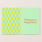 Dorée Carte Pâques de poussin mignonne (Intérieur)