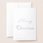 Dorée Carte père Noël Christmas Tree Silver Foil (Derrière avec enveloppe)