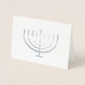 Dorée Carte personnalisée Hanoukka Menorah Holiday (Devant)