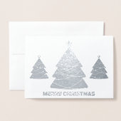 Dorée Carte photo de vacances Silver moderne (Devant avec enveloppe)