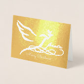 Dorée Carte photo Gold Foil Peace Dove (Devant)