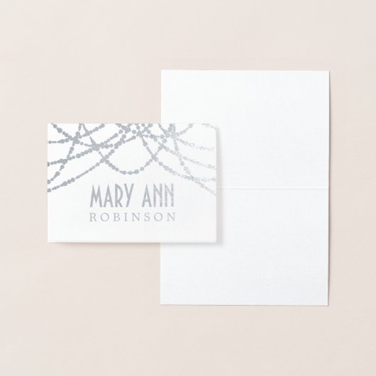 Dorée Carte Place Art Déco Silver String Lights (Affichage)