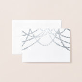 Dorée Carte Place Art Déco Silver String Lights (Derrière avec enveloppe)