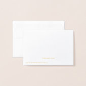 Dorée Carte pour notes Dolphin Gold Foil (Derrière avec enveloppe)