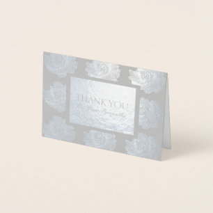 Dorée Carte Rose Argent Tapestry Sympathy Merci Foil