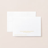 Dorée Carte RSVP mariage Foil Cherry Blossom (Derrière avec enveloppe)