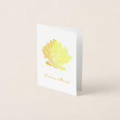 Dorée Carte Rustique Gold Foil Scallop Shell (Devant)