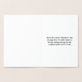 Dorée Carte Saint Valentin simple et personnalisée (Intérieur)