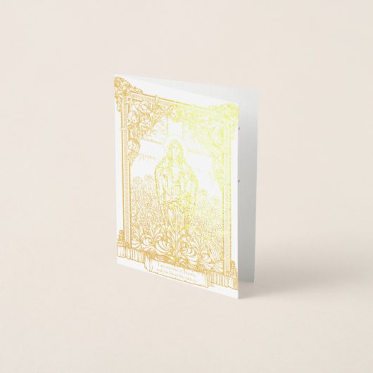 Dorée Carte Sainte Vierge Marie (Devant)