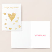 Dorée Carte "Seras-tu ma Saint-Valentin ?" en feuille d' (Affichage)