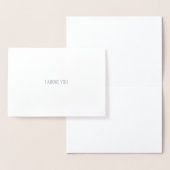 Dorée Carte Silver Foil | "Je t'admire" (Affichage)