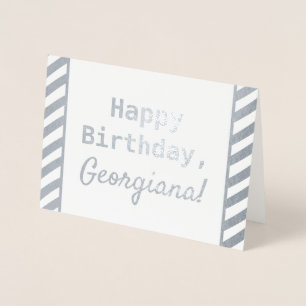 Dorée Carte simple et humble "Joyeux anniversaire"