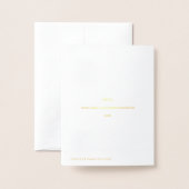 Dorée Carte SKULL Gold Foil Note (Derrière avec enveloppe)