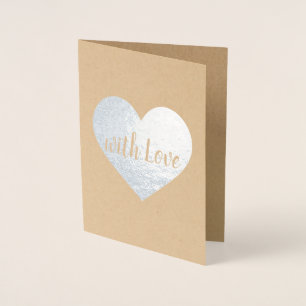 Dorée Carte sur papier kraft pour toute occasion.