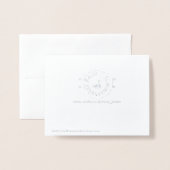 Dorée Carte Swan 70e anniversaire de mariage en platine (Derrière avec enveloppe)