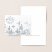 Dorée Carte Swan 70e anniversaire de mariage en platine (Affichage)