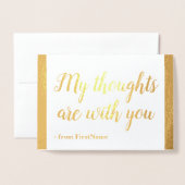 Dorée Carte Sympathie simple Gold Foil (Devant avec enveloppe)